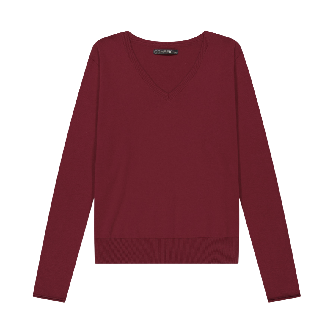 코이세이오 038 베이직 브이넥 니트 레드(COYSEIO 038 Basic V-Neck Knit Red)