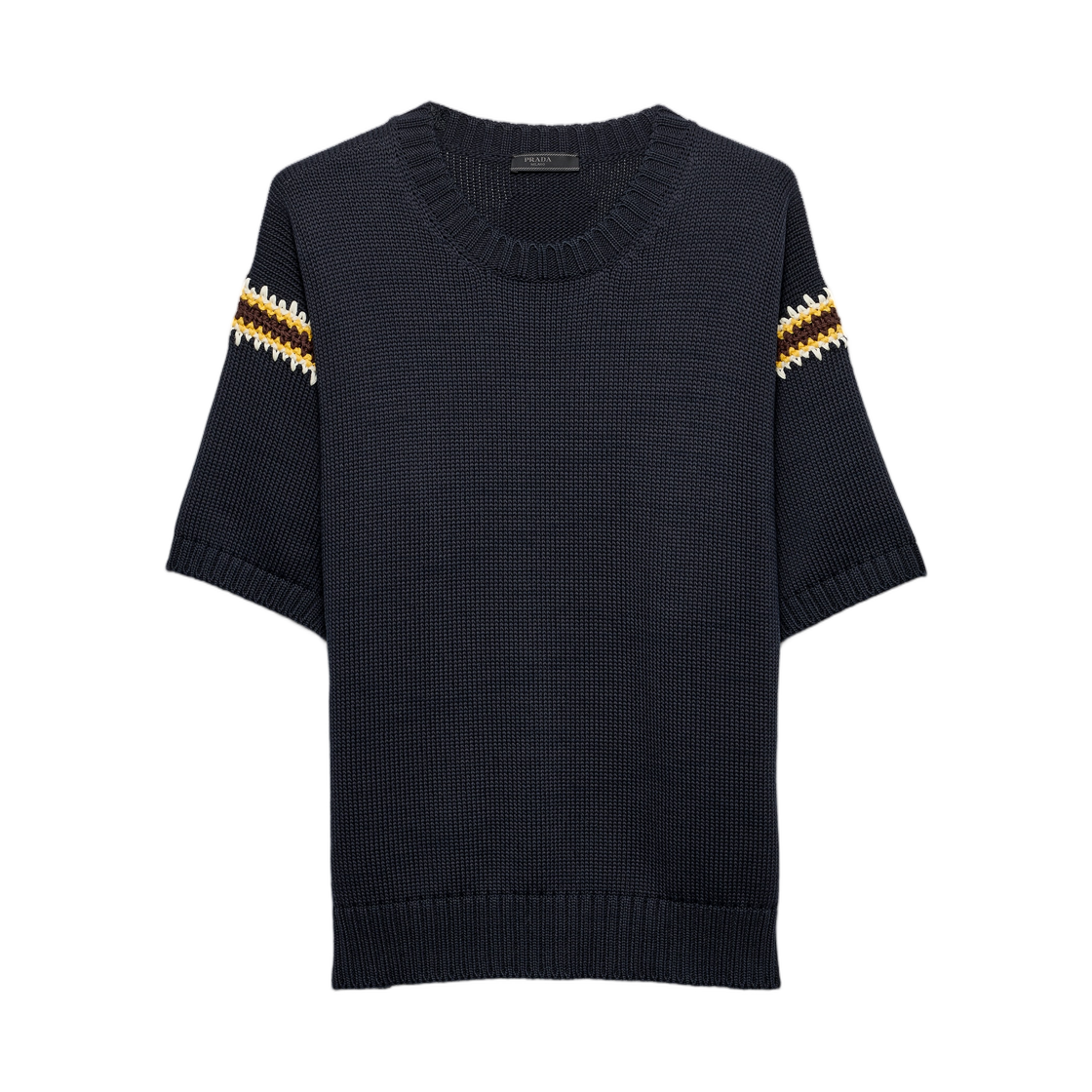 UMF280-19ER-F0008 Prada Cotton Crew-Neck Sweater Navy