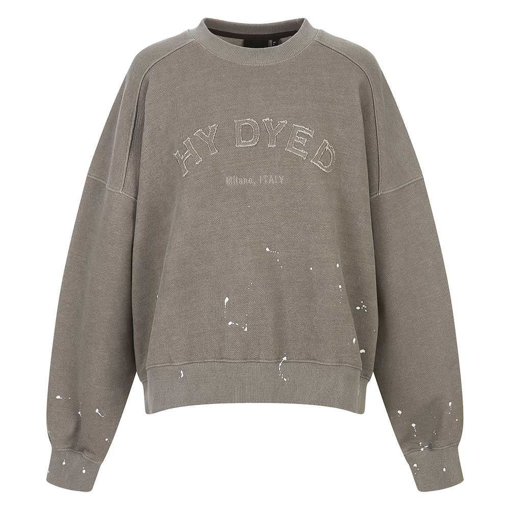 하이드로겐 여성 페인트 다잉 맨투맨 브라운(HYDROGEN Women's Paint Dye Sweatshirt Brown)
