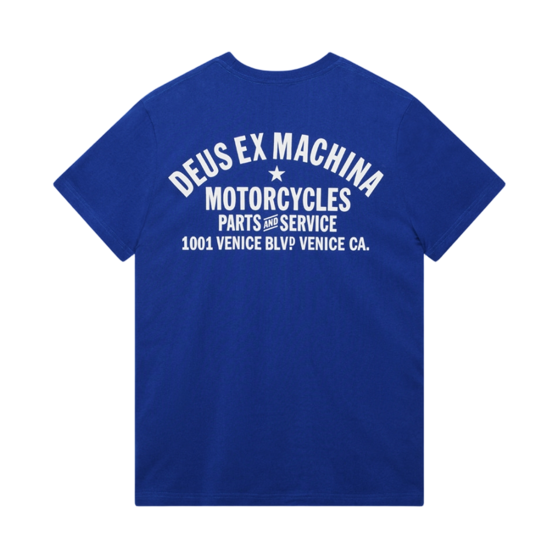 DWM41808C / D253UTS835-060 Deus Ex Machina Venice Address T-Shirt Blue