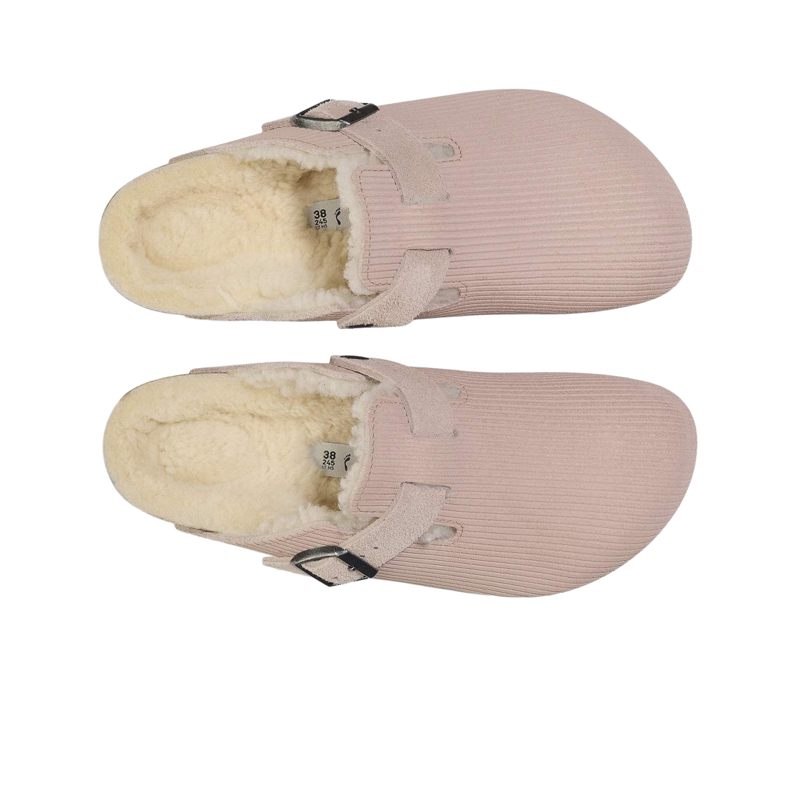 버켄스탁 보스턴 VL 코듀로이 테디 셔링 스웨이드 레더 퍼 코듀로이 핑크 클레이 - 내로우(Birkenstock Boston VL Corduroy Teddy Shearling Suede Leather Fur Corduroy Pink Clay - Narrow) - 2