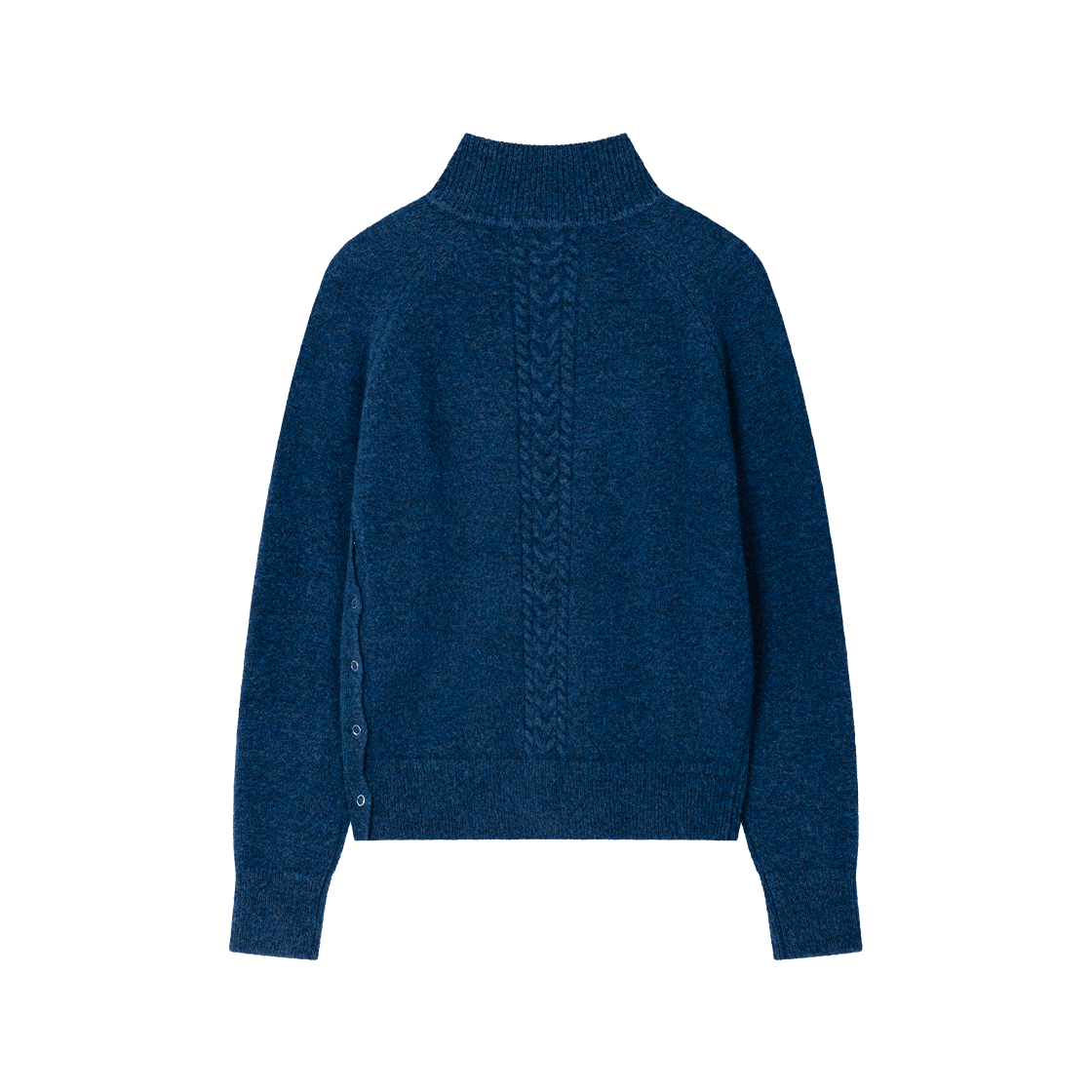 웨이비니스 하이넥 스냅 모헤어 카디건 블루(Waviness High-Neck Snap Mohair Cardigan Blue) - 2