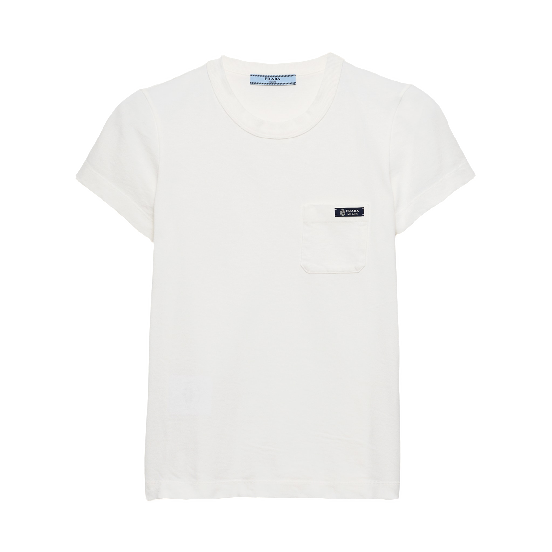 3573B-18ZE-F0009 (W) Prada Jersey T-Shirt White