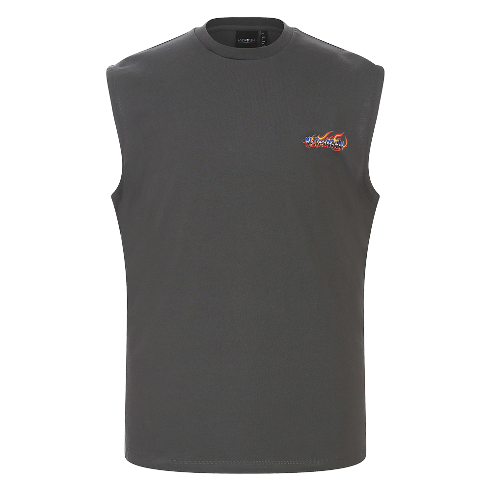 H11F2TS143 HYDROGEN Men's Flame Bone-z Sleeveless Grey