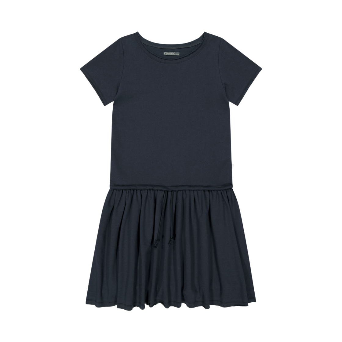 코이세이오 038 시어링 오버 원피스 네이비(COYSEIO 038 Shirring Over One Piece Navy)
