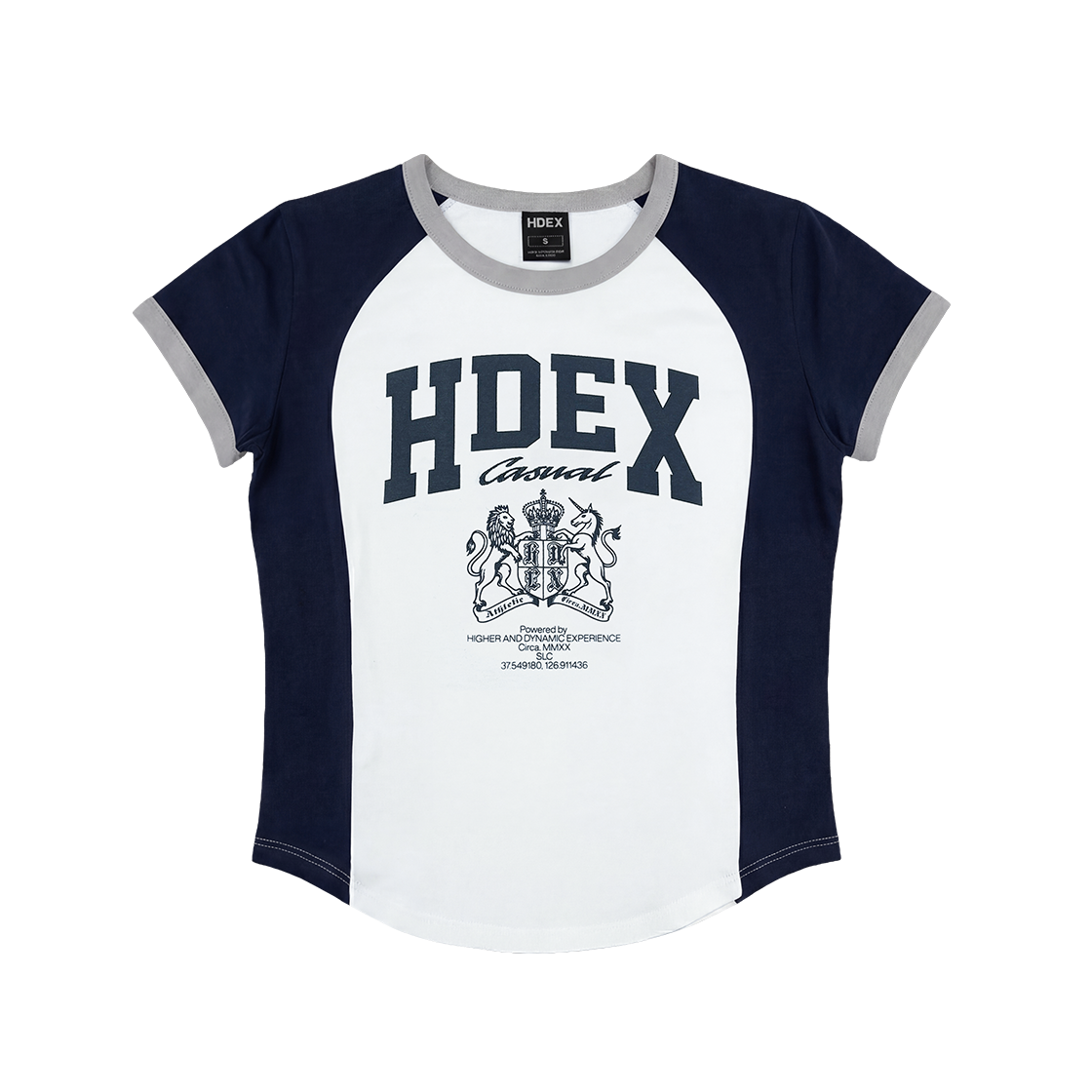 H3AM1WLTS190WH HDEX Crown Raglan Slim Fit Short Sleeve White