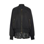 (W) Adidas Originals Layered Bomber Jacket Black - US Sizing