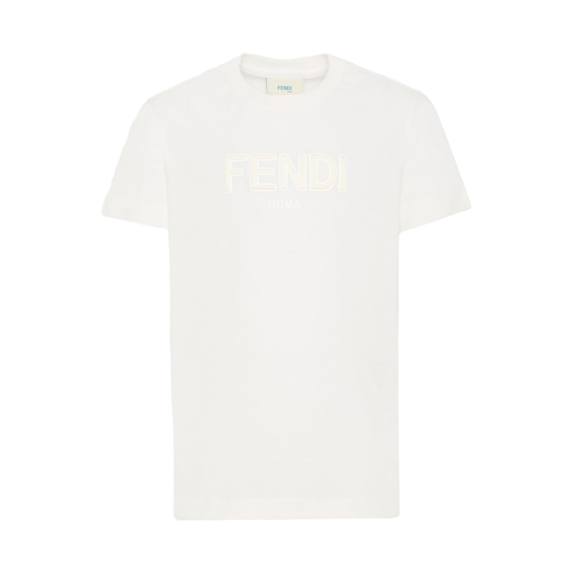 (키즈) 펜디 코튼 티셔츠 화이트((Kids) Fendi Cotton T-Shirt White) - 1