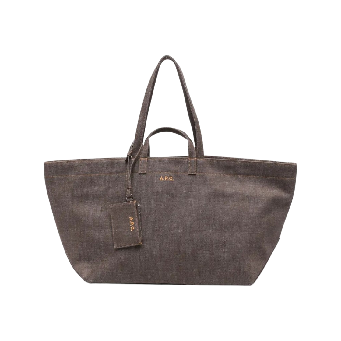COHLX-F67046-CAE A.P.C. Le Drummer Toile Bag Marron Fonce