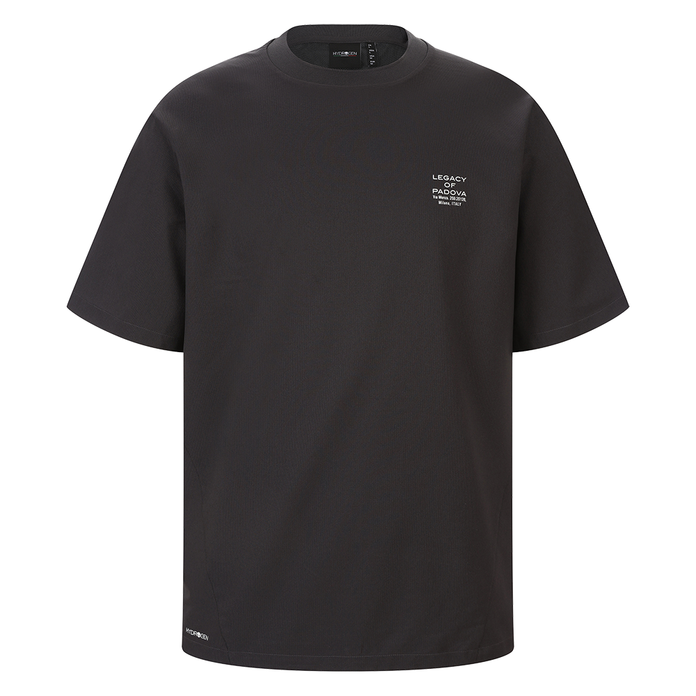 하이드로겐 남성 에어닷 우븐 반팔 티셔츠 그레이(HYDROGEN Men's Perforated Woven Short Sleeve T-Shirt Grey)