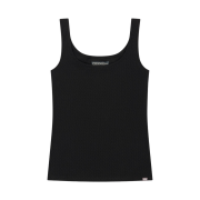 COYSEIO 038 Mini Waffle Relaxed Sleeveless Black