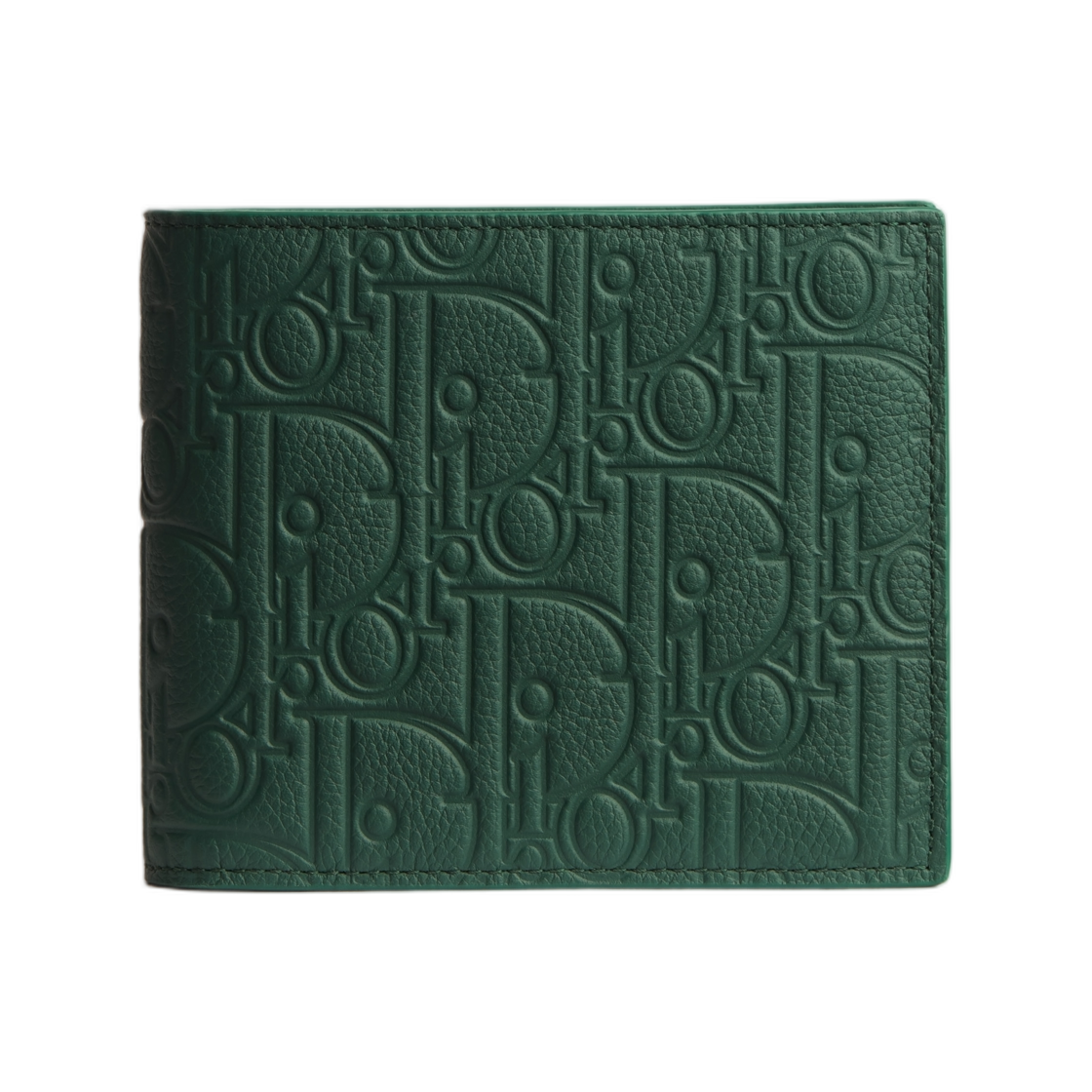 2ESBH027GLF-H620 Dior Bifold Wallet Dior Gravity Leather Deep Green