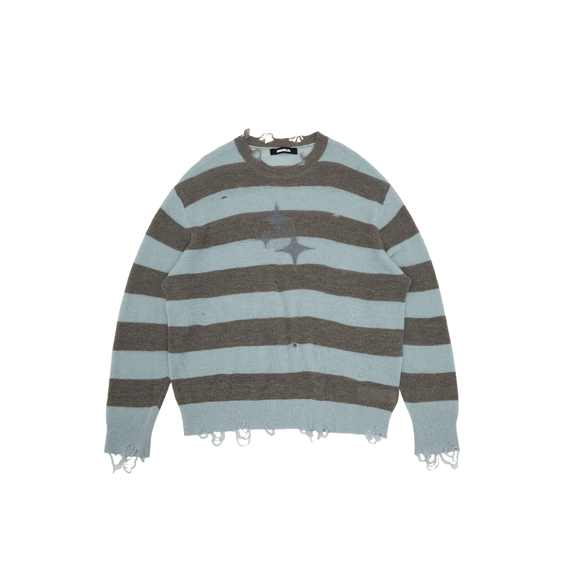 메아 빈티지 스트라이프 라이트웨이트 니트 세이지 그린(Mea Vintage Striped Lightweight Knit Sage Green)