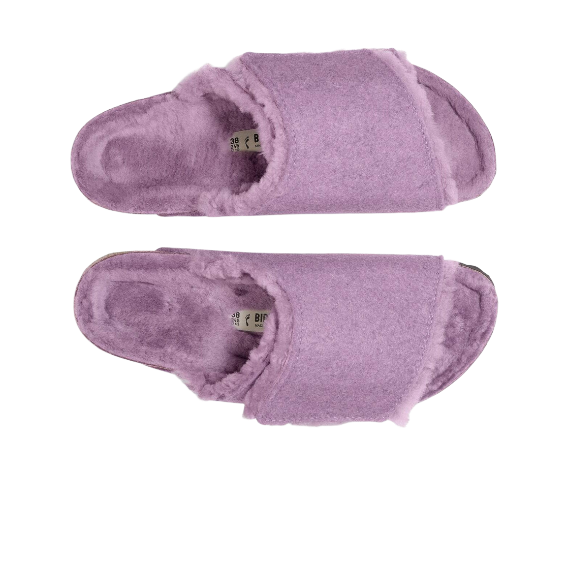 버켄스탁 솔라나 셔링 슬라이드 모브 - 내로우(Birkenstock Solana Shearling Slide Mauve - Narrow) - 2