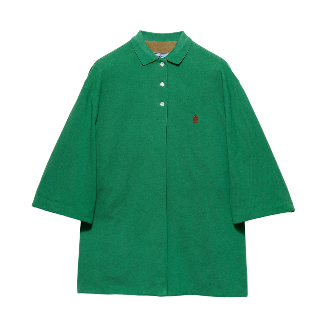 29C372-19QM-F05HY (W) Prada Old Pique Blouson Jacket Green Camouflage Green