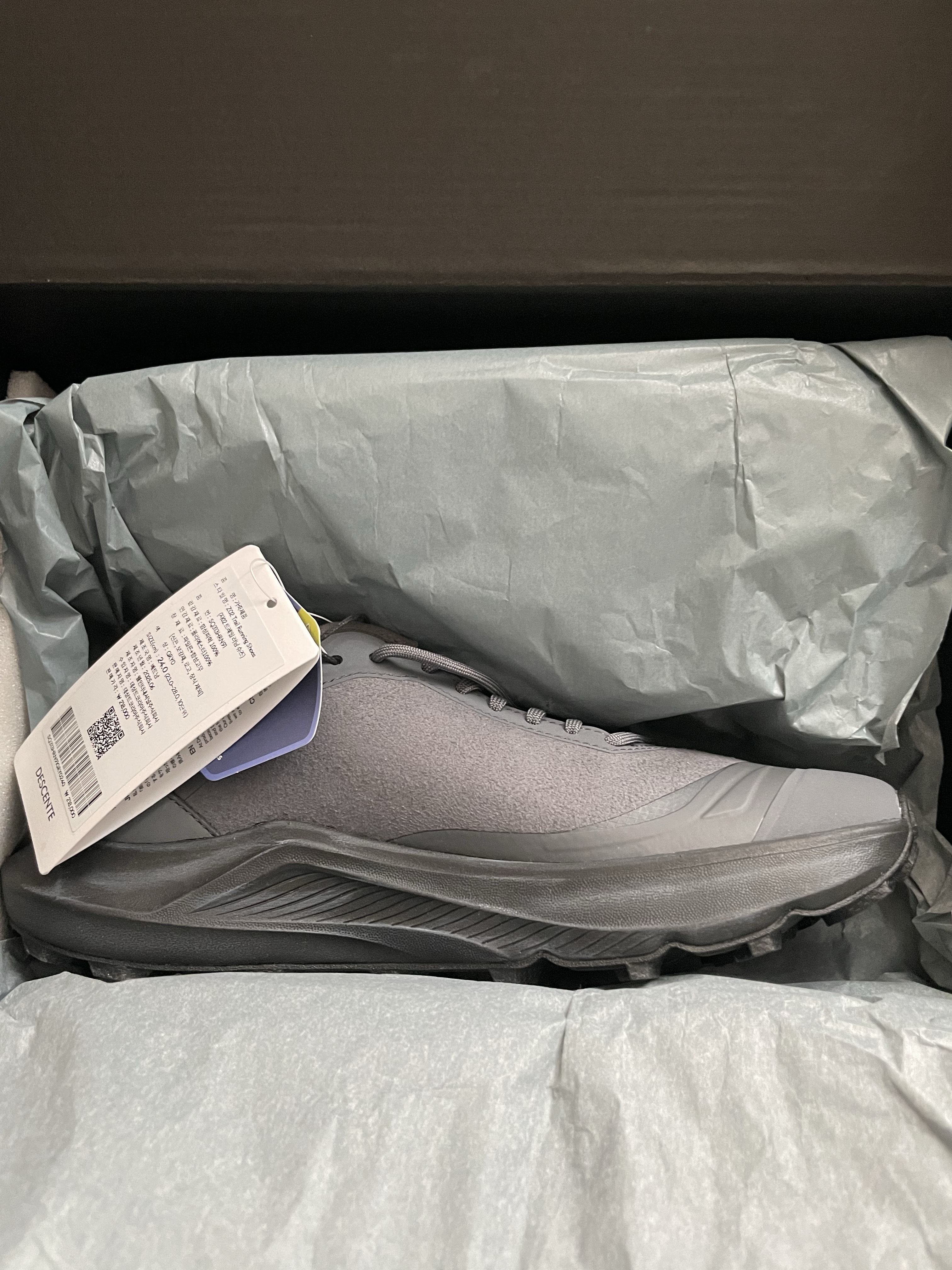 Descente x Hatchingroom Z02 Trail Running Shoes Gray 착용 스타일 - 3