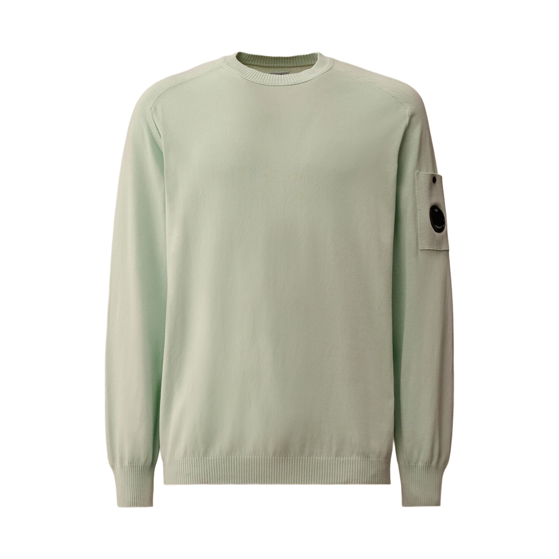 C.P. 컴퍼니 코튼 크레이프 크루넥 렌즈 스웨터 미스티 블루 - 26SS(C.P. Company Cotton Crepe Crewneck Lens Sweater Misty Blue - 26SS)