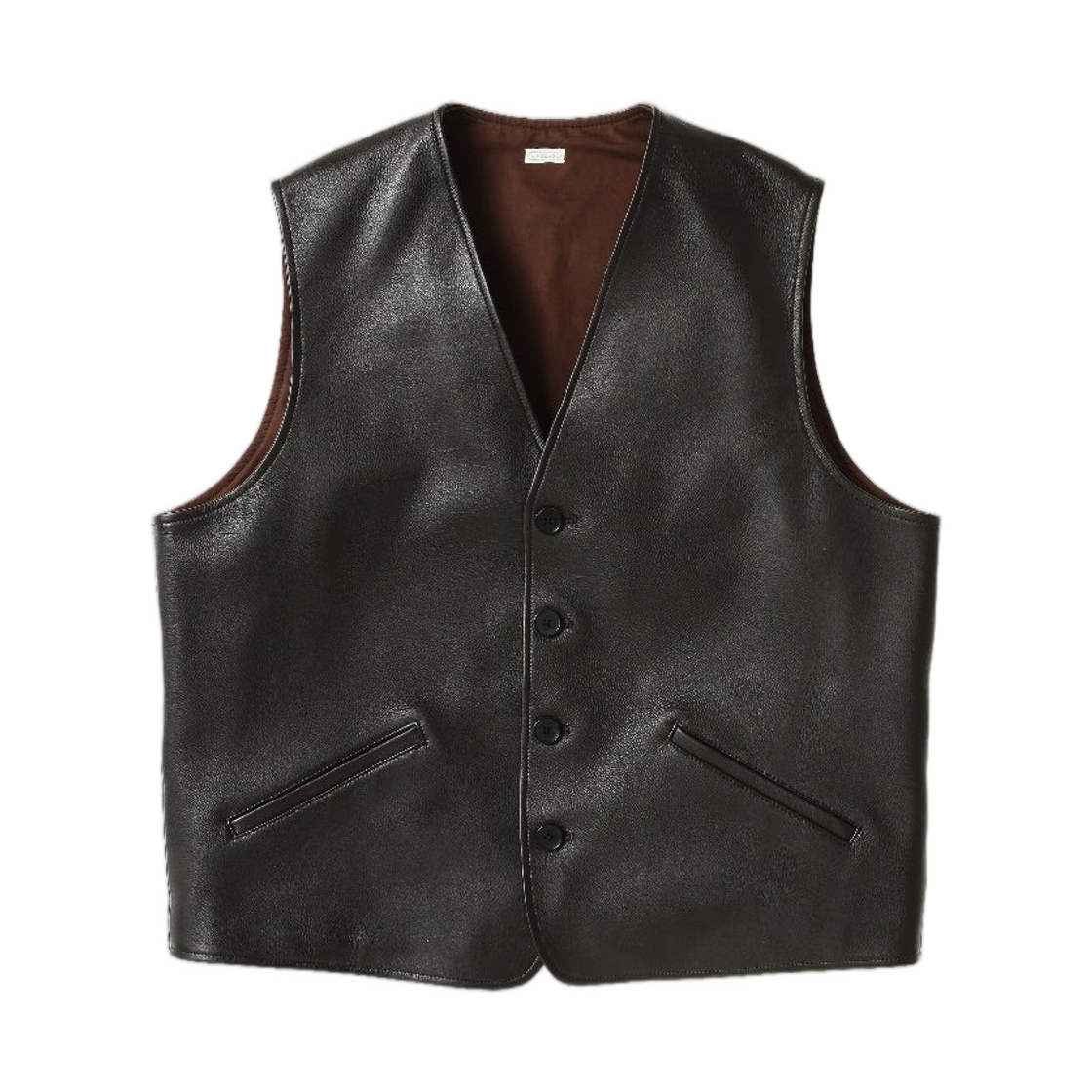 아프레쎄 레더 베스트 블랙 - 26SS(A.Presse Leather Vest Black - 26SS)