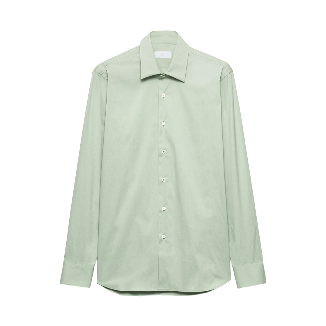 UCM608-10HT-F0194 Prada Stretch Cotton Shirt Jade Green