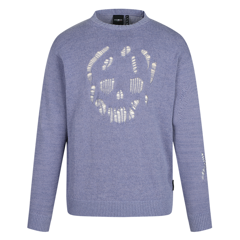 하이드로겐 남성 디스트로이드 니트 바이올렛(HYDROGEN Men's Distressed Knit Violet) - 1
