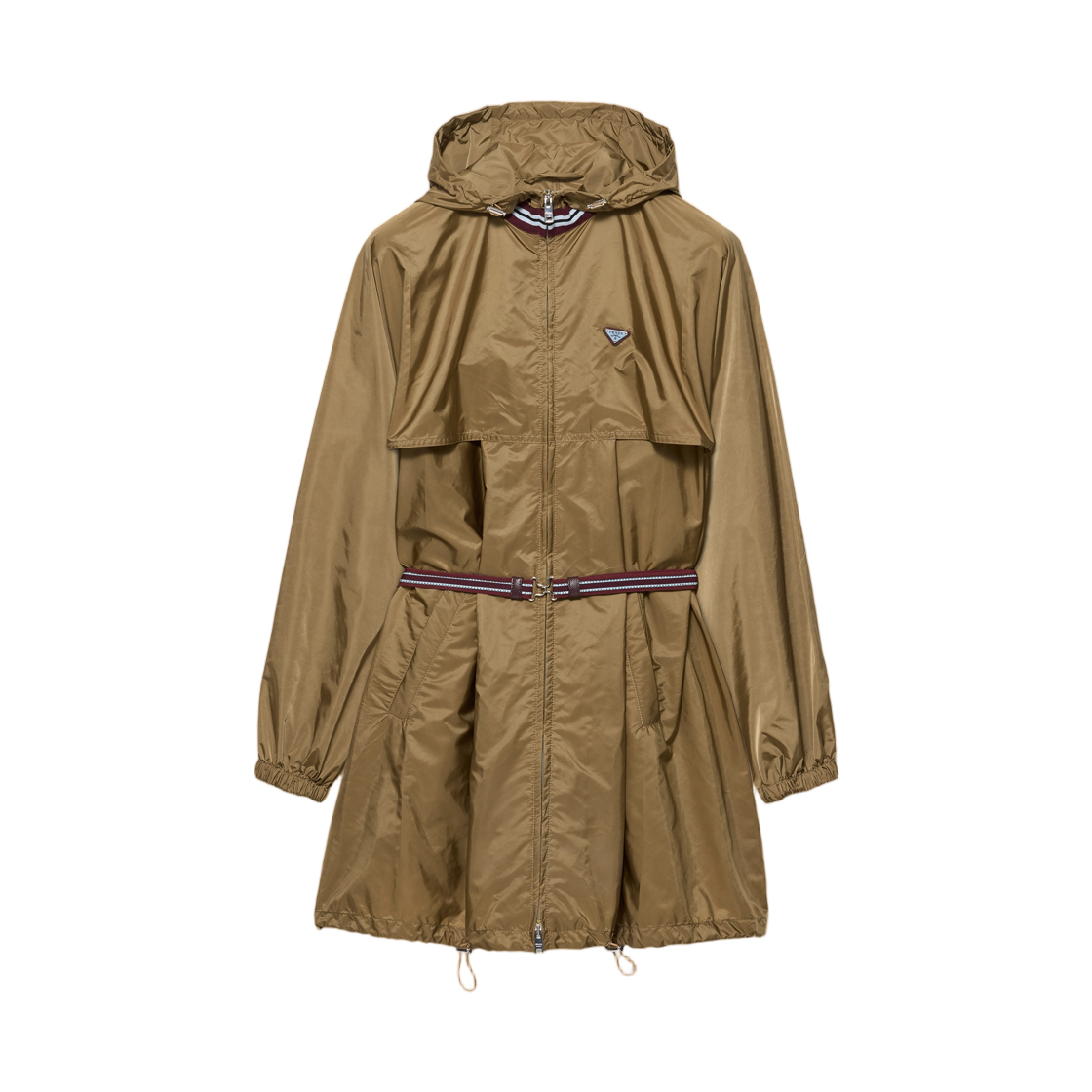 29E171-1WQ9-F0A68 (W) Prada Lightweight Re-Nylon Raincoat Sesame