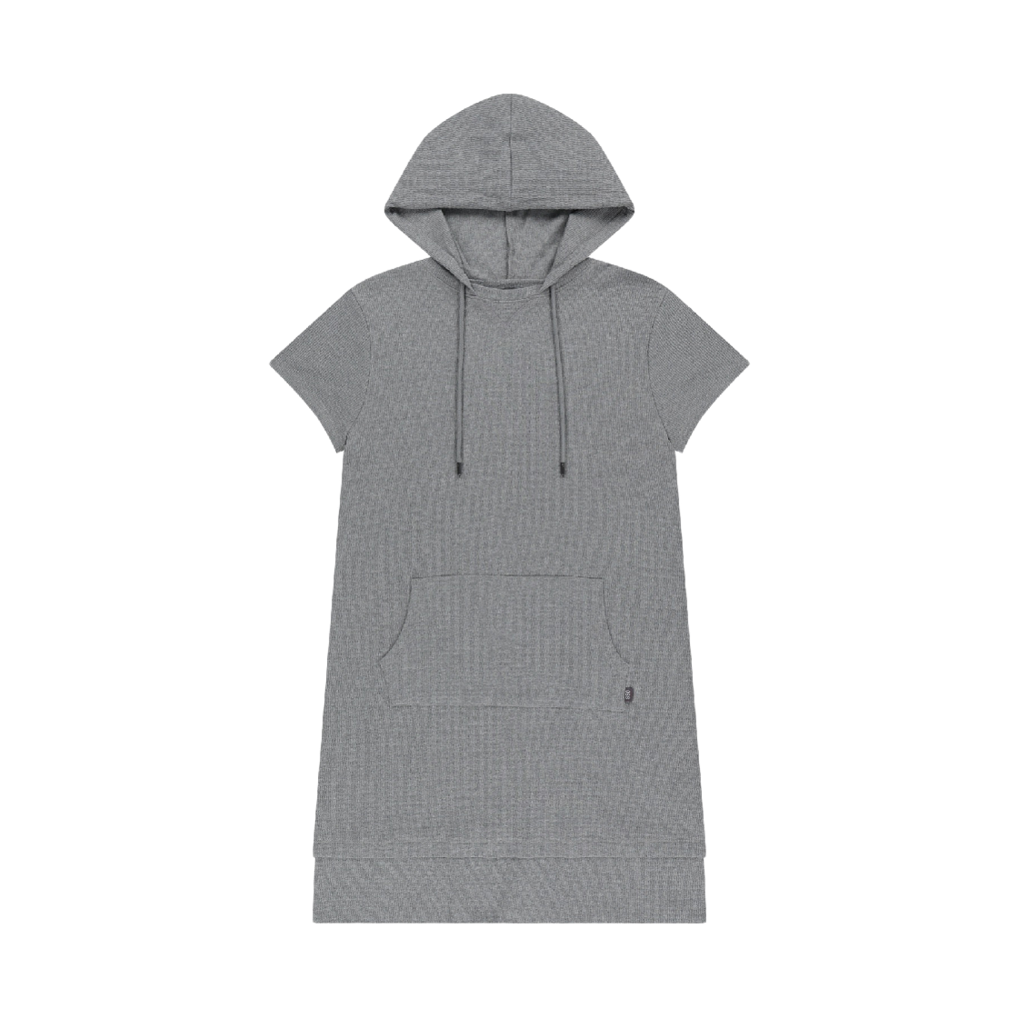 코이세이오 038 미니 와플 하프 후디 원피스 멜란지 그레이(COYSEIO 038 Mini Waffle Half Hoodie One Piece Melange Grey)
