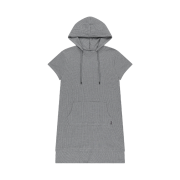 COYSEIO 038 Mini Waffle Half Hoodie One Piece Melange Grey
