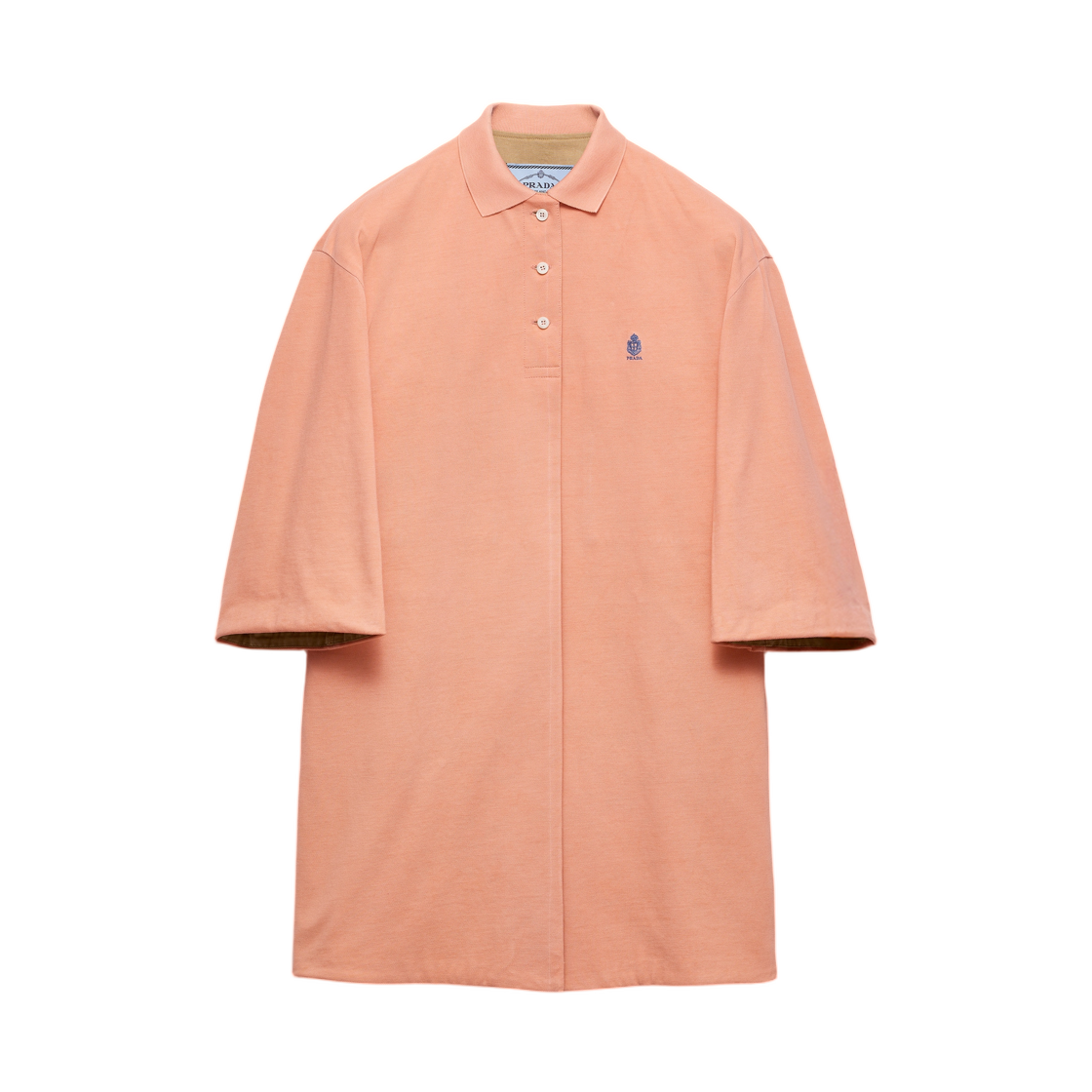 292372-19QM-F05I0 (W) Prada Old Pique Coat Apricot Khaki