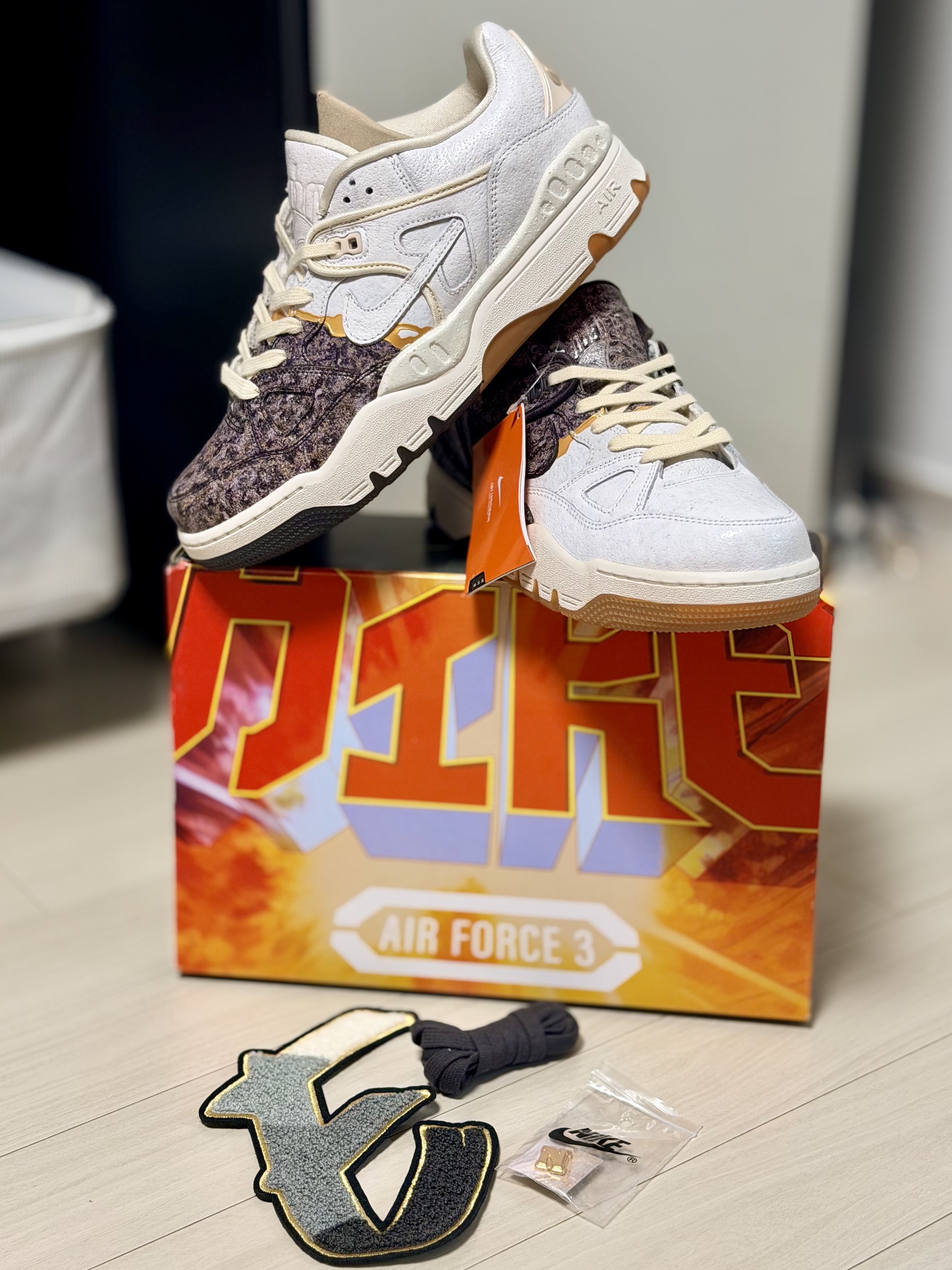 Nike x Nigo Air Force 3 Low Phantom and Night Stadium 착용 스타일