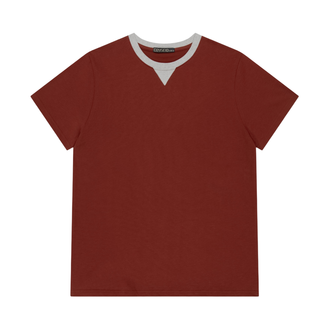 코이세이오 038 버튼 포인트 티셔츠 레드