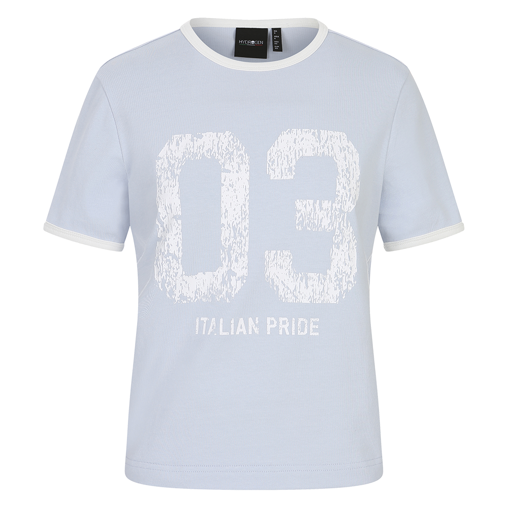 하이드로겐 여성 링거 반팔 티셔츠 블루(HYDROGEN Women's Ringer T-Shirt Blue)