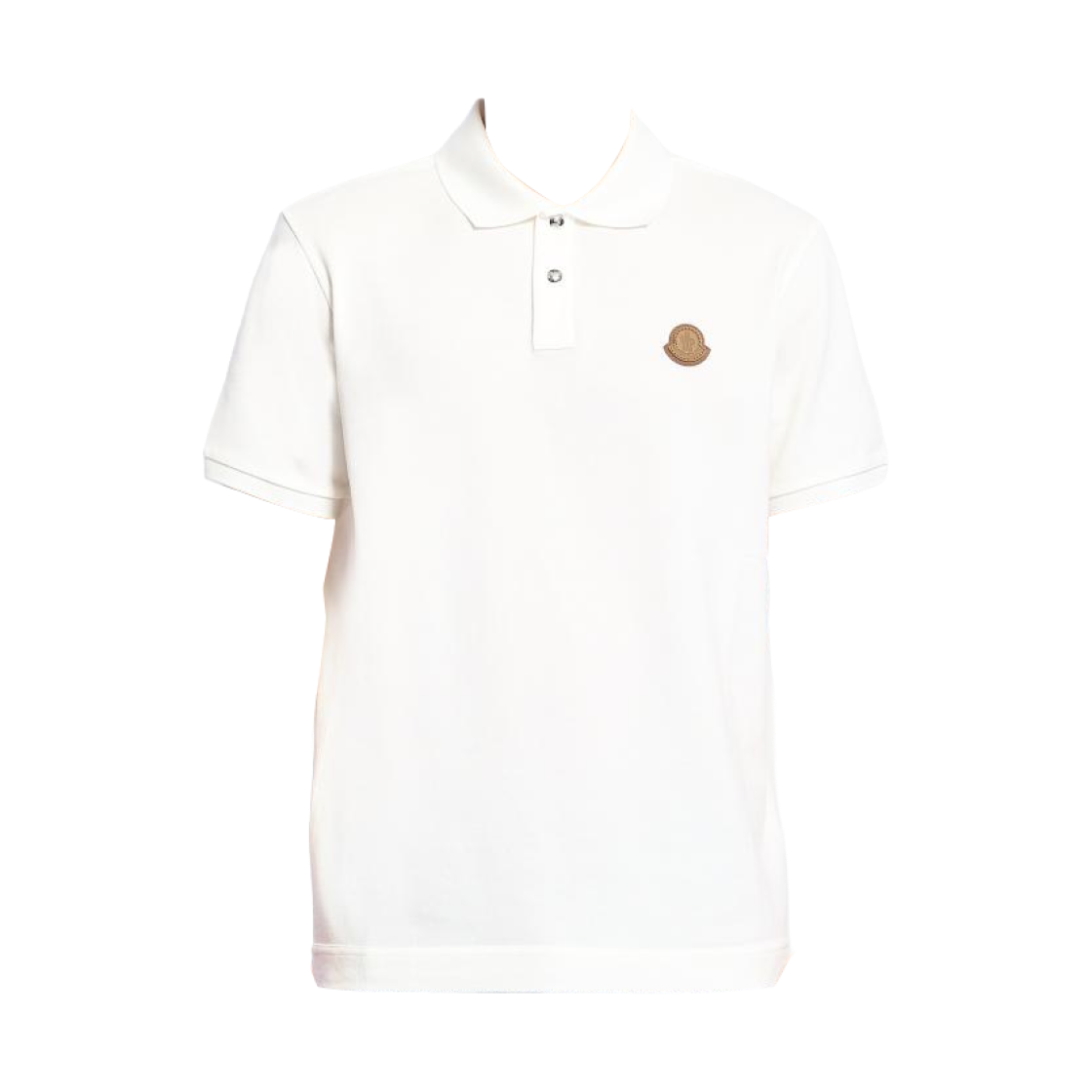 L1-091-8A00012-84556-032 Moncler Logo Patch Cotton Piquet Polo Shirt Off White - 26SS