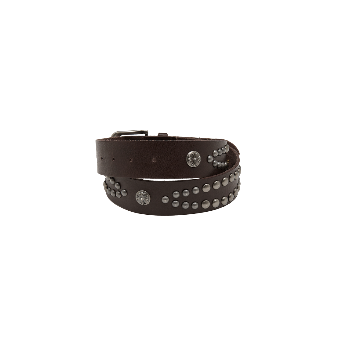 메아 스터드 레더 벨트 브라운(MEA Stud Leather Belt Brown) - 2