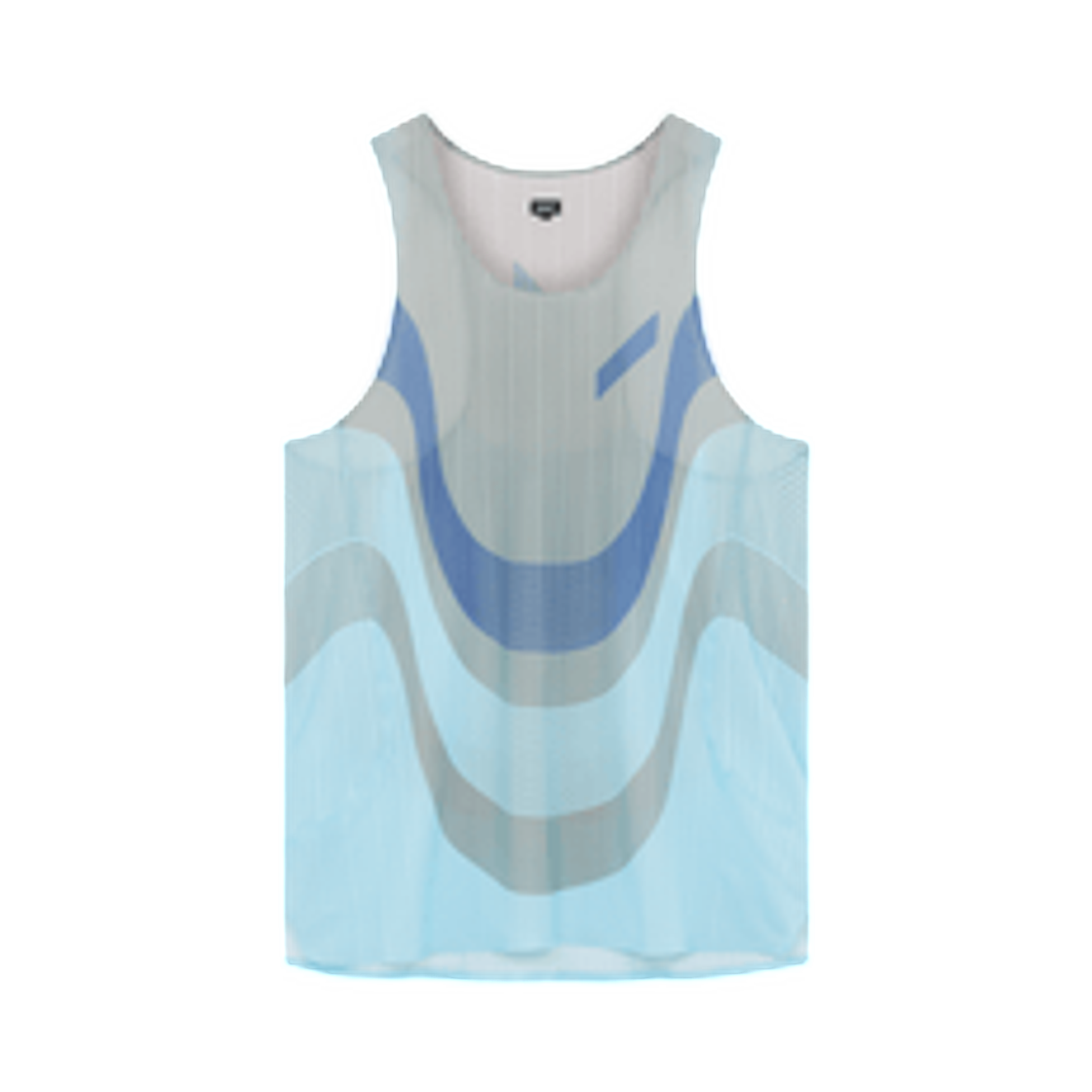 소어 러닝 레이스 베스트 2.0 그레이 라이트 블루 스트라이프(Soar Running Race Vest 2.0 Grey Light Blue Stripe)