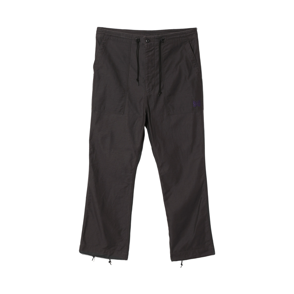 니들스 스트링 퍼티그 팬츠 리버스드 사틴 블랙(Needles String Fatigue Pants Reversed Sateen Black) - 1