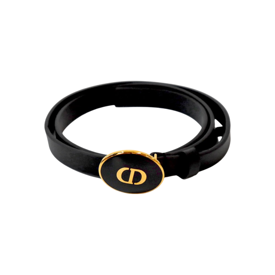 ITS59KQ24ERK Dior Black Leather Montaigne Belt A-B50899