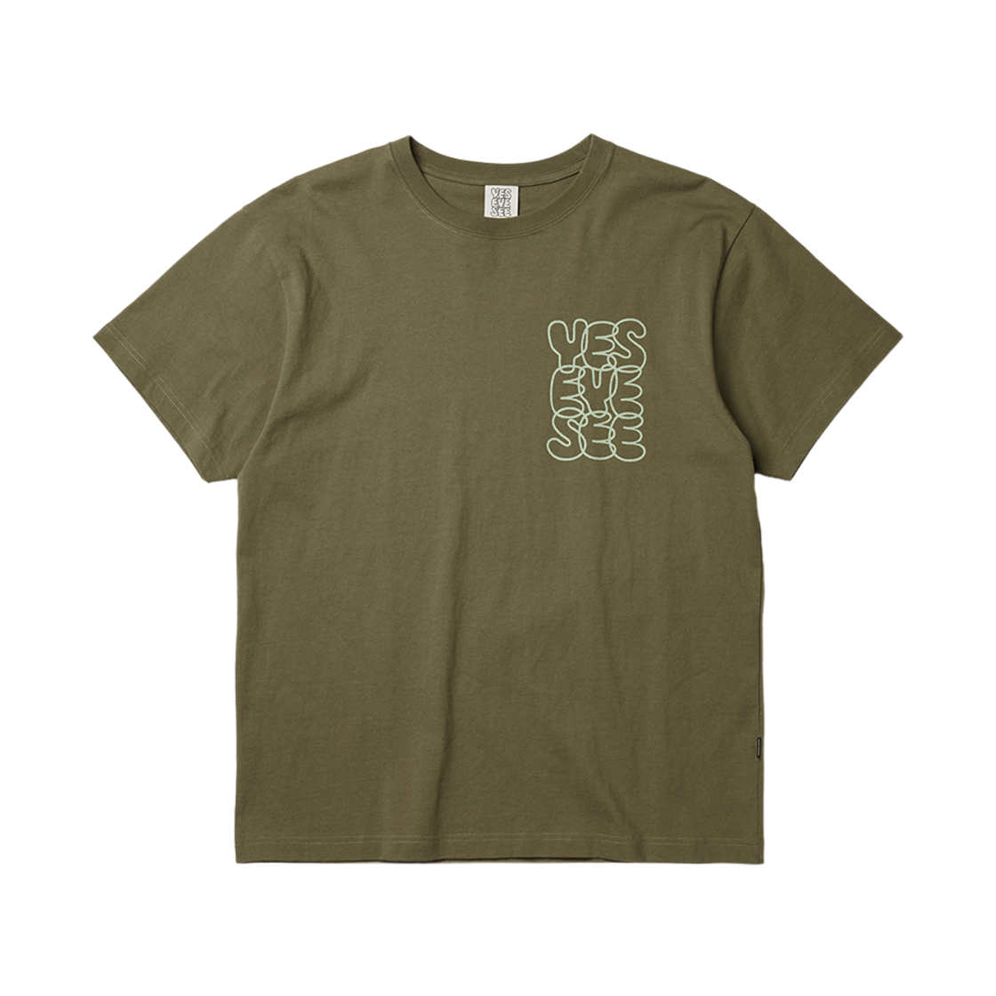 [더블적립]예스아이씨 씨로고 티 카키