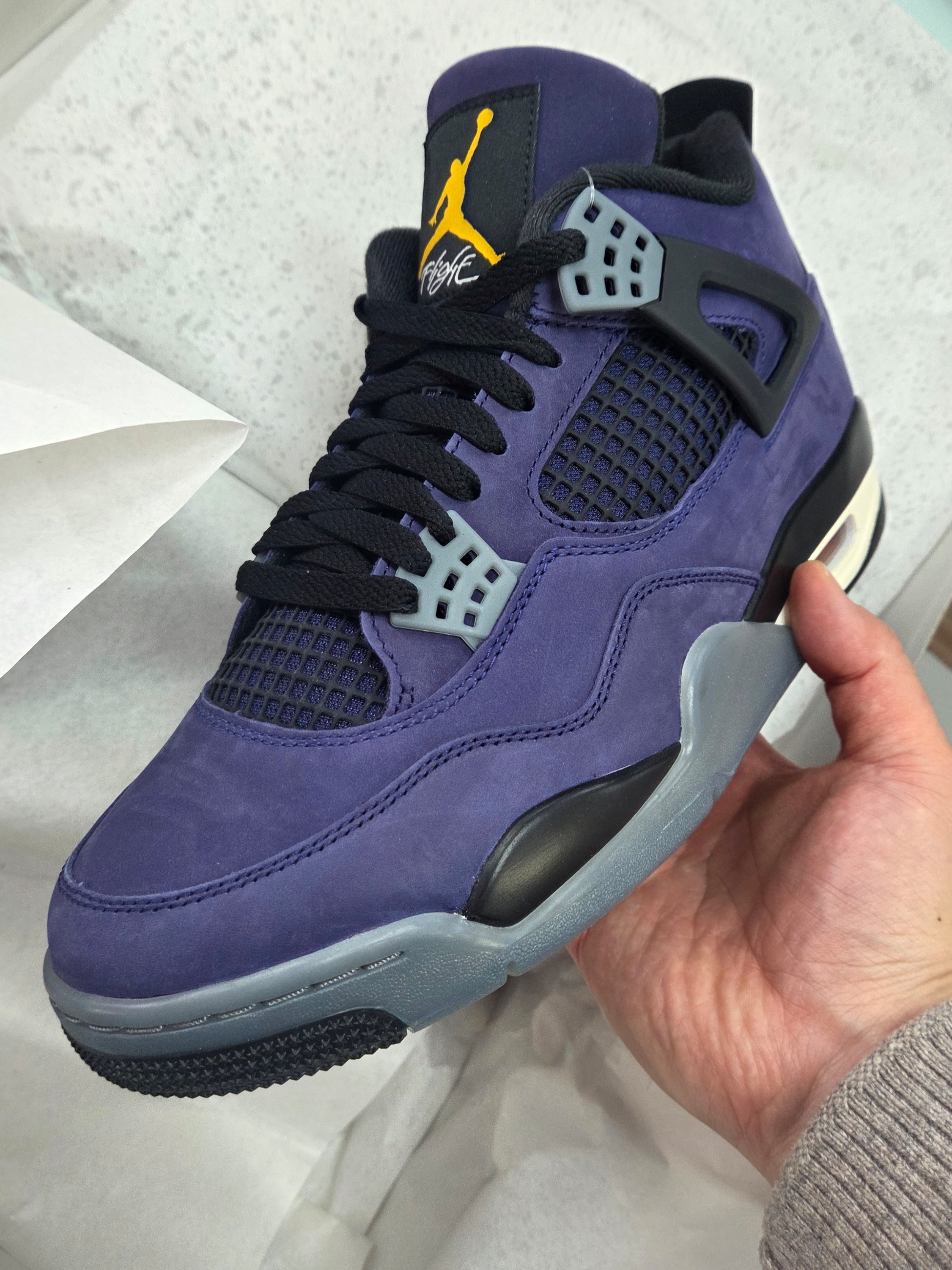 Jordan 4 Retro Imperial Purple 착용 스타일 - 1