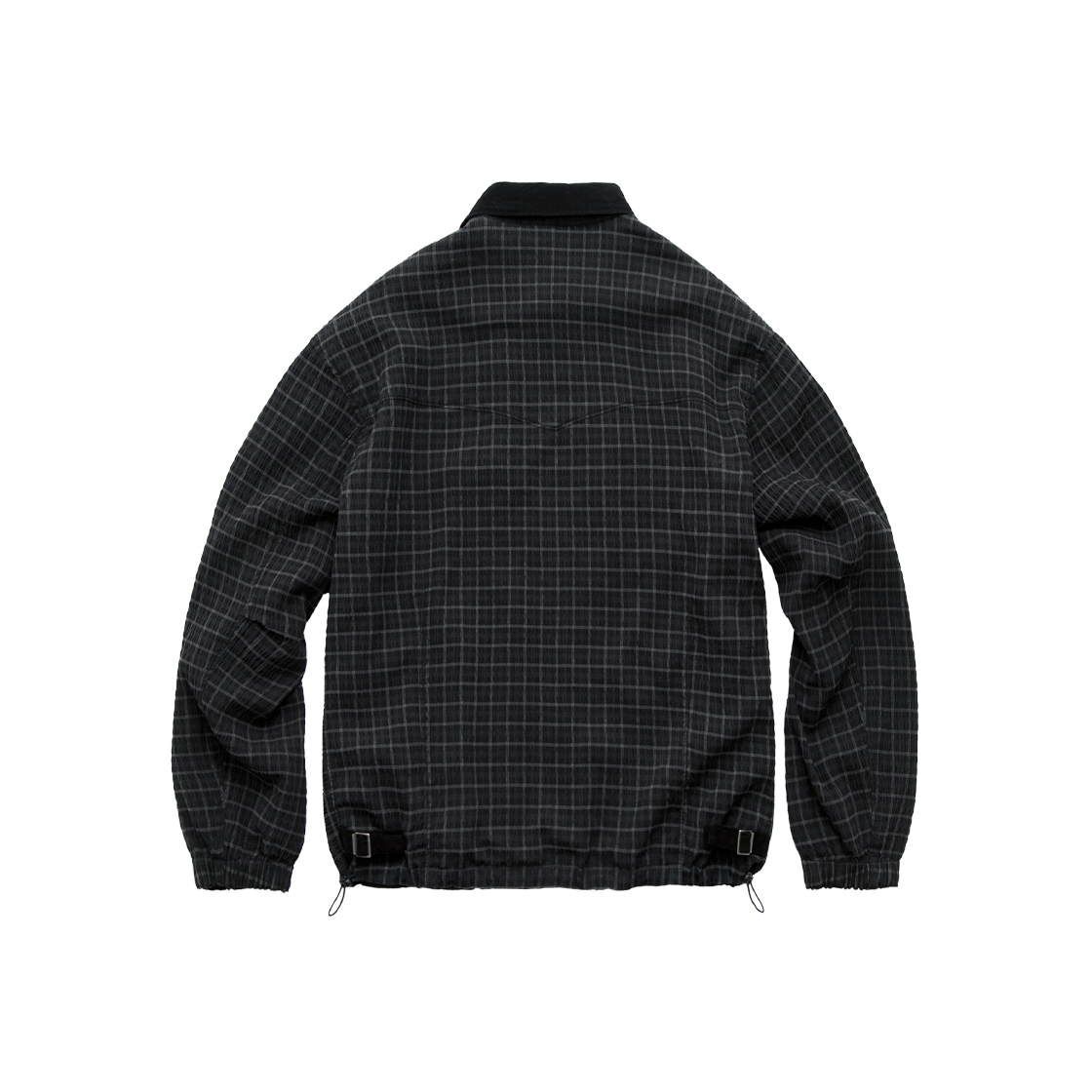 폴리테루 리버시블 블루종 라미 & 체크 002 블랙 체크 + 차콜(Polyteru Reversible Blouson Ramie & Check 002 Black Check + Charcoal) - 2