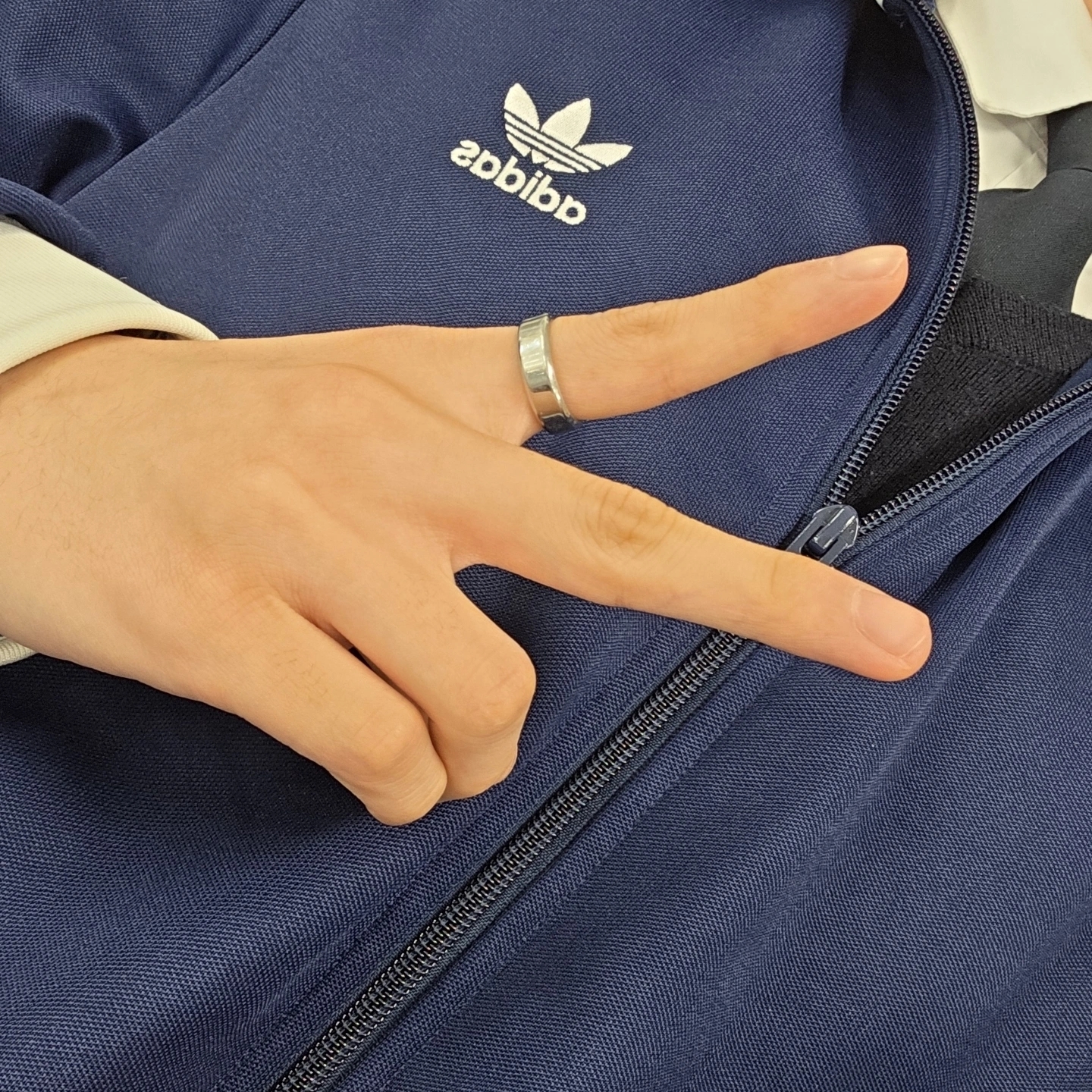Adidas Adicolor Classic Beckenbauer Track Top Night Indigo - KR Sizing 착용 스타일