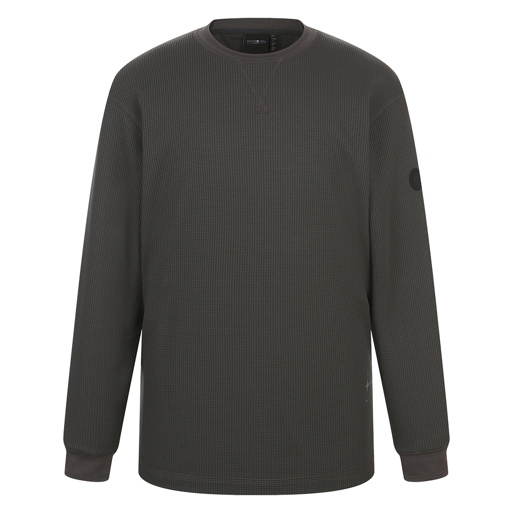 하이드로겐 남성 와플 롱슬리브 그레이(HYDROGEN Men's Waffle Long Sleeve Grey)