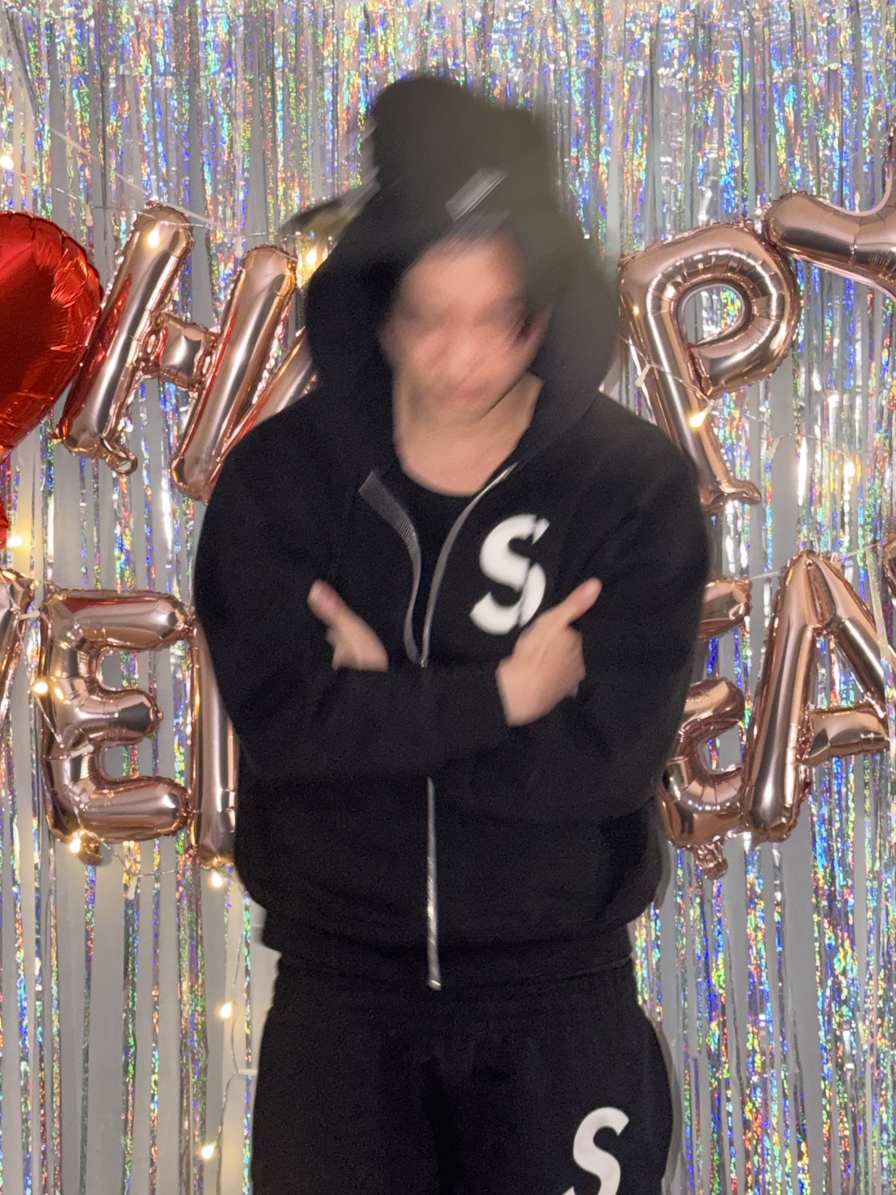 Supreme S Logo Zip Up Hooded Sweatshirt Black - 25FW, Supreme S Logo Zip Up Hooded Sweatshirt Woodland Camo - 25FW 착용 스타일 - 6