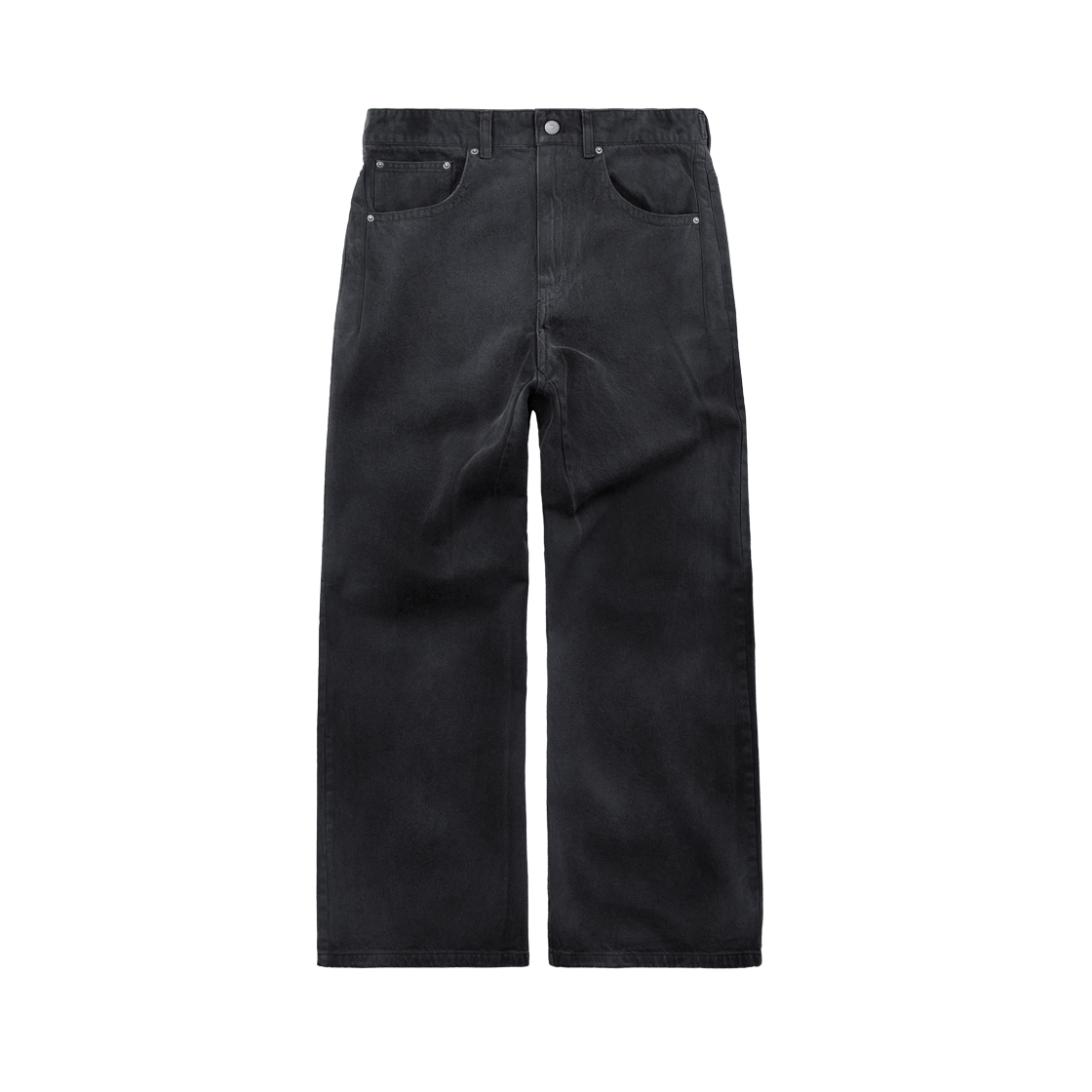 폴리테루 루즈드 코티드 진 (매트 코티드) 블루 차콜(Polyteru Loosed Coated Jean (Matt Coated) Blue Charcoal)