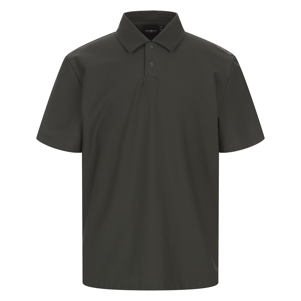 하이드로겐 남성 와플 카라 티셔츠 카키(HYDROGEN Men's Waffle Polo Shirt Khaki)