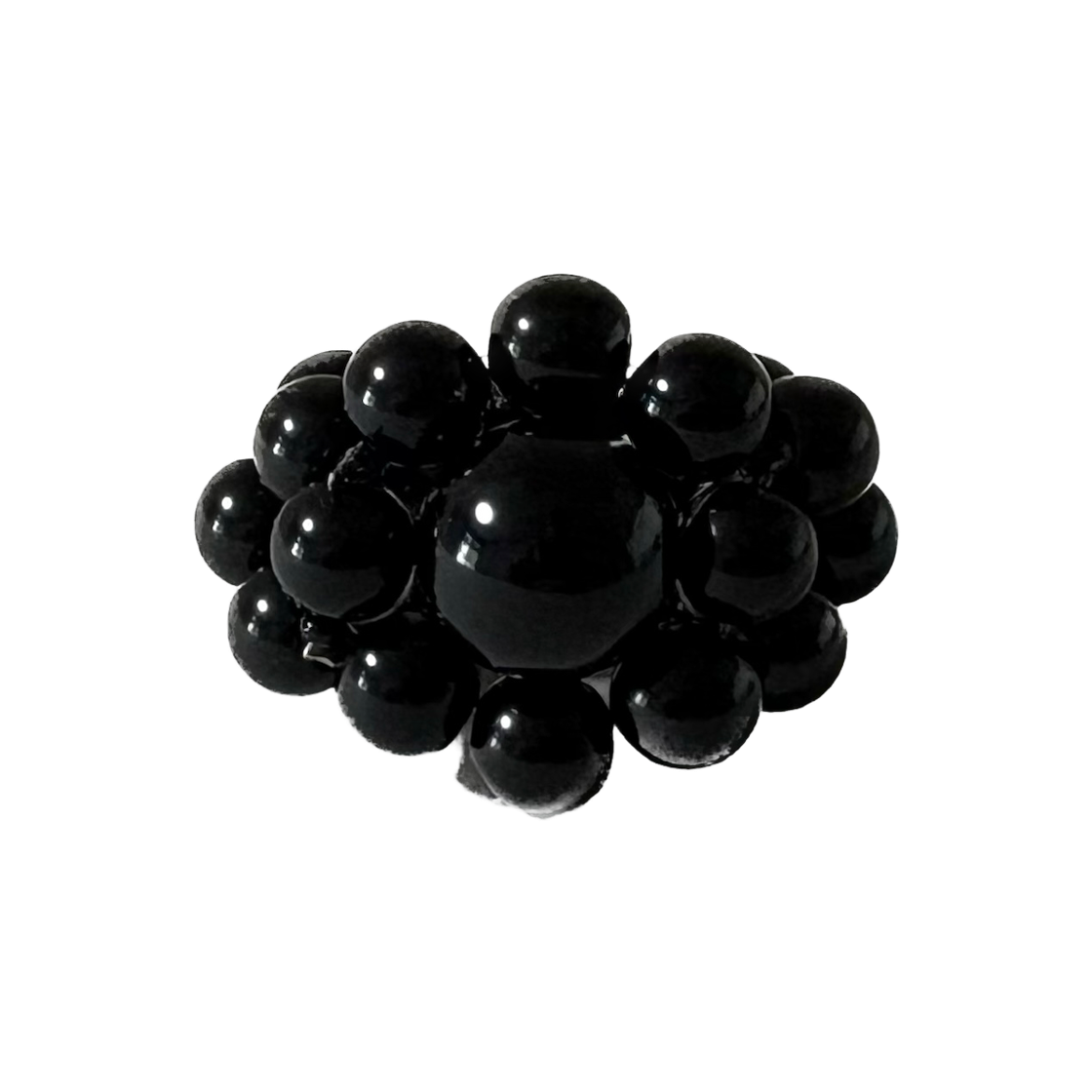 쥬얼리곽 메가플라워 링 블랙