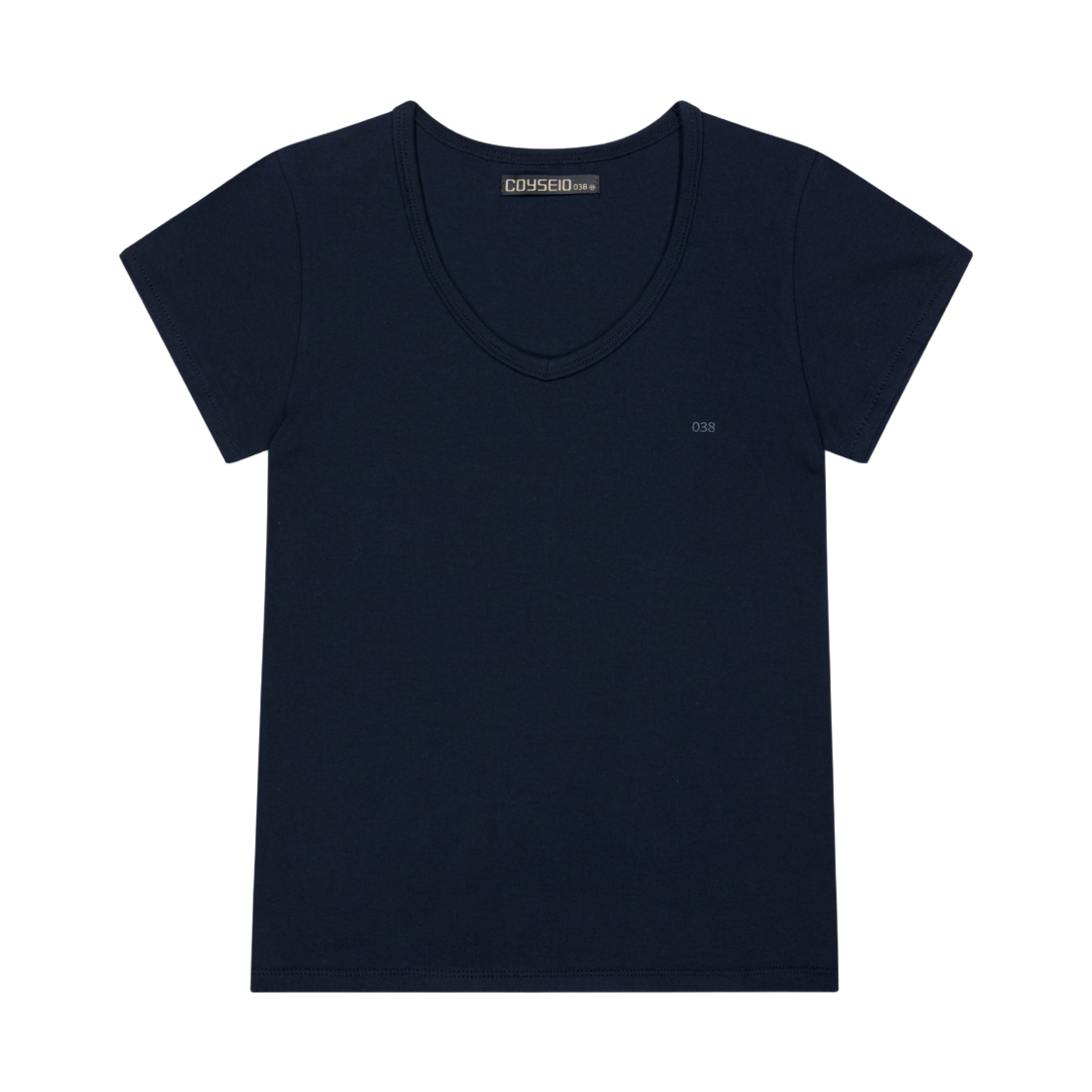 코이세이오 038 슬림 브이넥 티셔츠 다크 네이비(COYSEIO 038 Slim V-Neck T-Shirt Dark Navy)