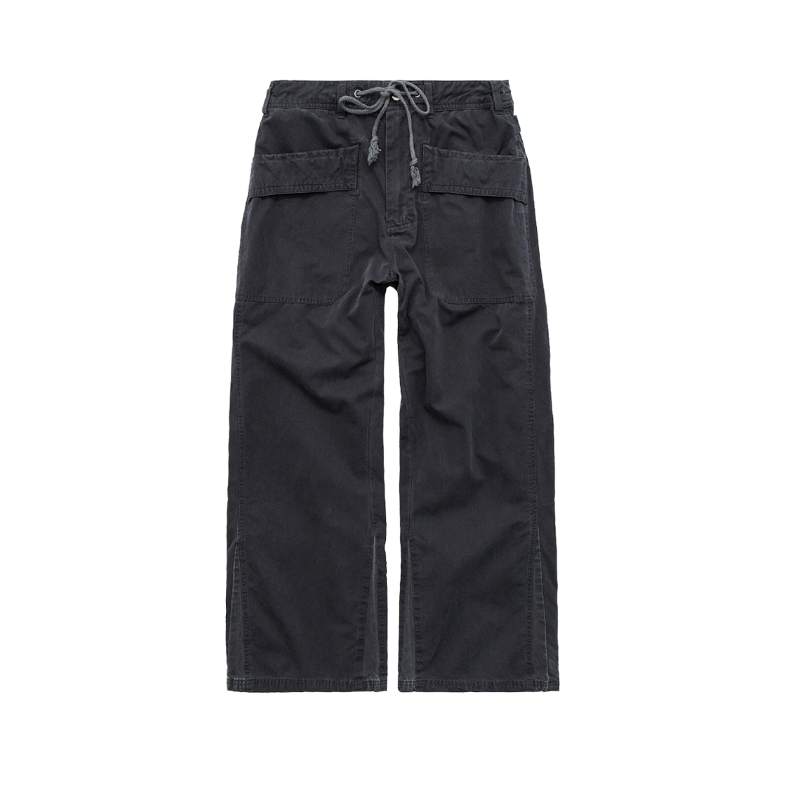 폴리테루 파라 팬츠 (베이커 팬츠) 스트라이프 (OG ver.) 다크 차콜 네이비(Polyteru Para Pants (Baker Pants) Striped (OG ver.) Dark Charcoal Navy)
