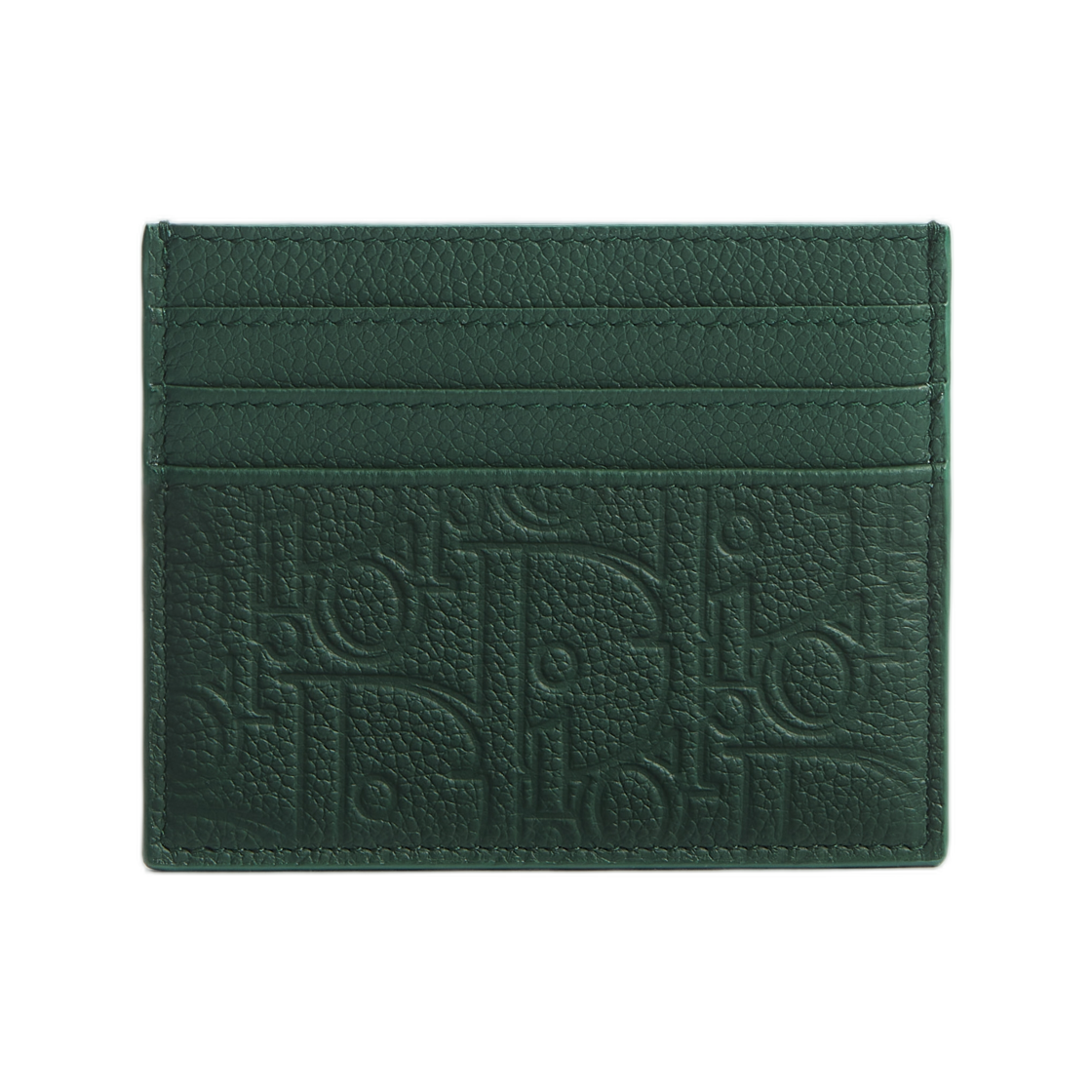 2ESCH135GLF-H620 Dior Card Holder Dior Gravity Leather Deep Green
