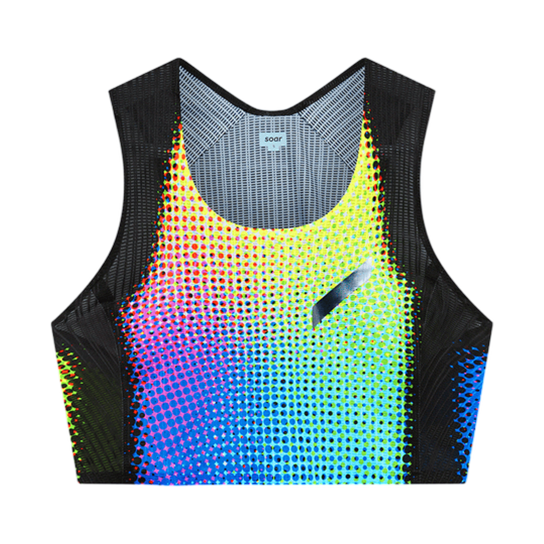 (W) 소어 러닝 크롭 레이스 베스트 트로피컬 도트((W) Soar Running Crop Race Vest Tropical Dot) - 1