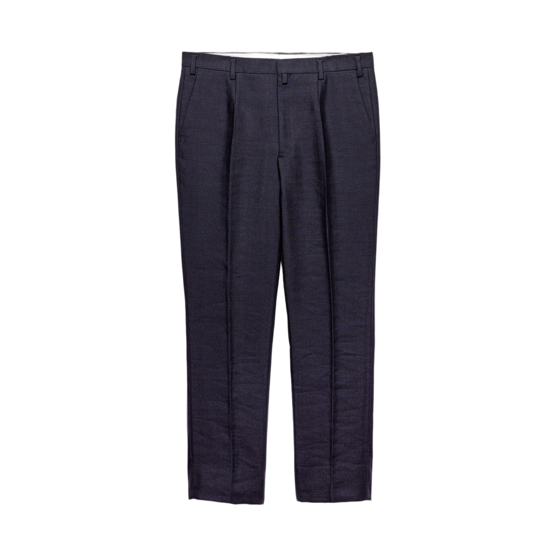 UP0420-183R-F0008 Prada Linen Blend Pants Navy